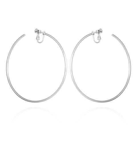 Medium Clip-On Hoop Earrings