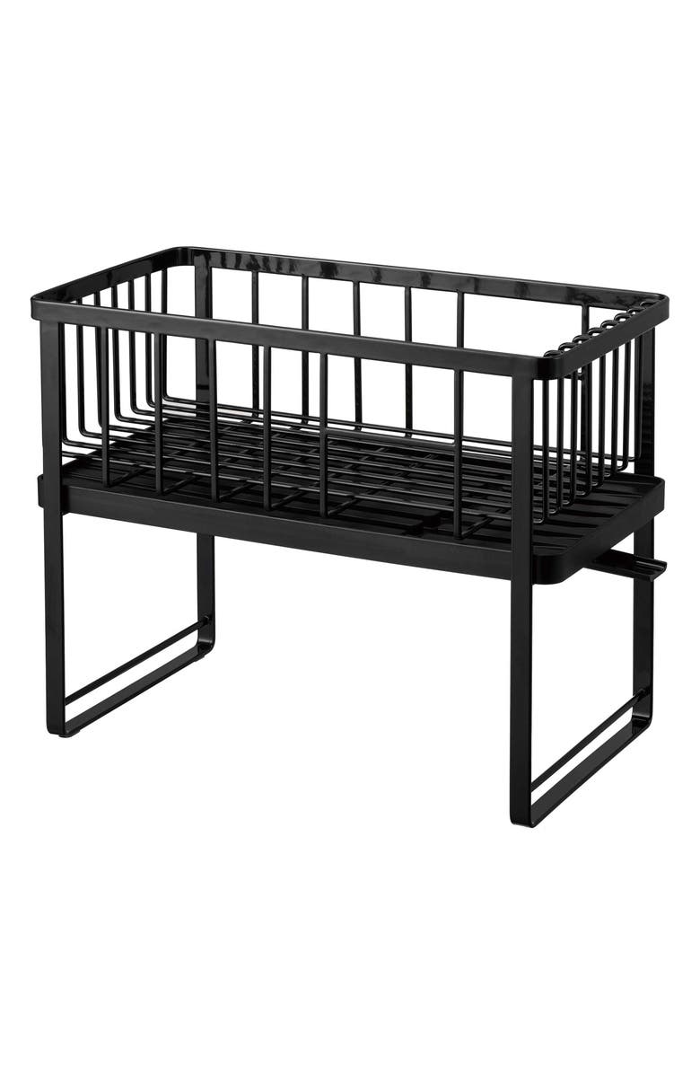 Yamazaki Two-Level Dish Drainer Rack, Main, color, Black