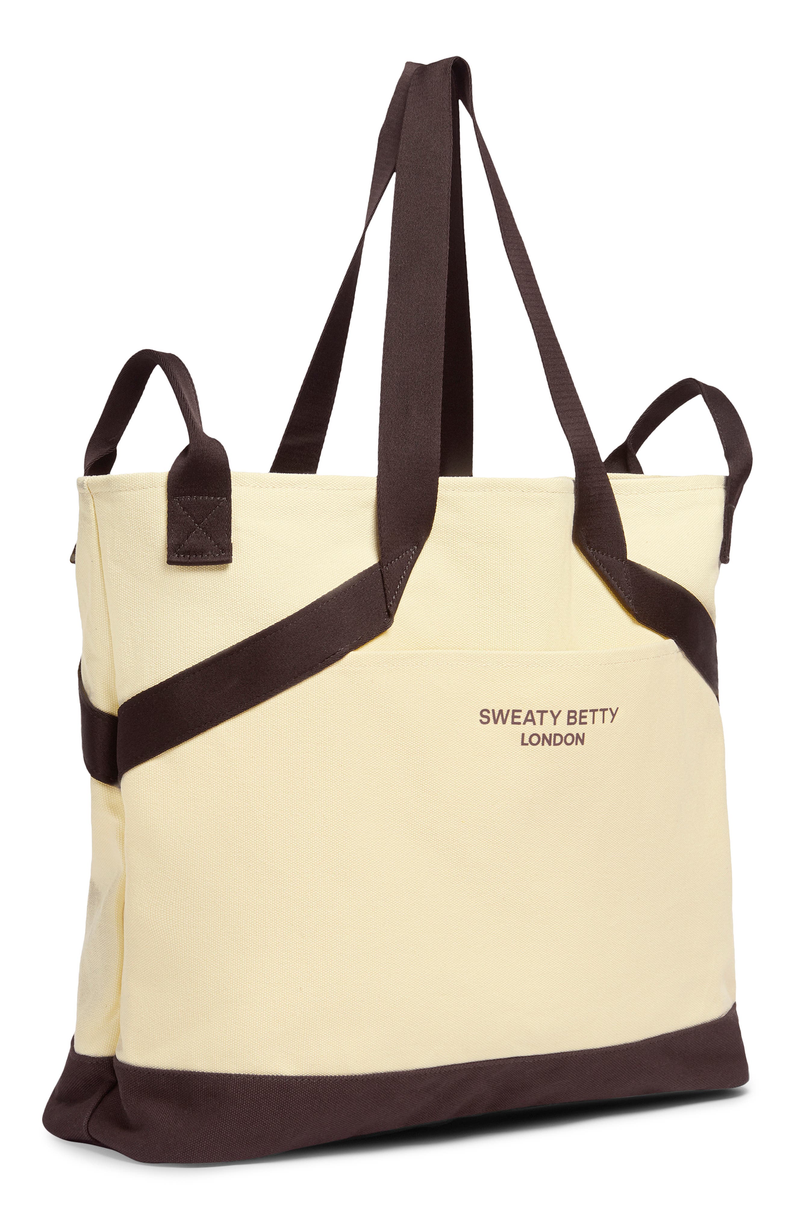 Sweaty Betty London Cotton Canvas Tote, Alternate, color, Buttercream Yellow