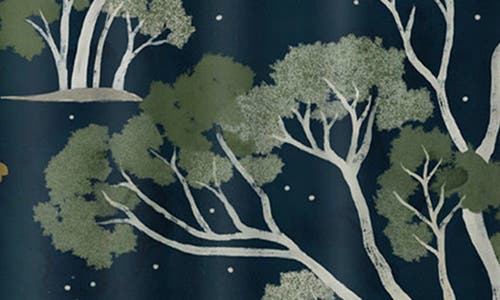 Deny Designs Full Moon Shower Curtain In Blue