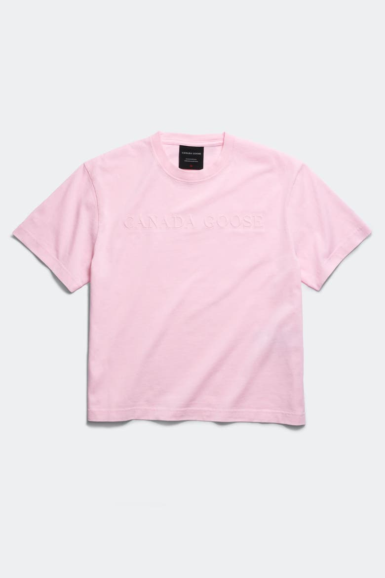 Roam Embroidered T-Shirt, Alternate, color, Bloom Pink