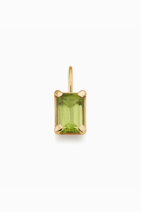 14K Gold Date Me Birthstone Pendant Charm