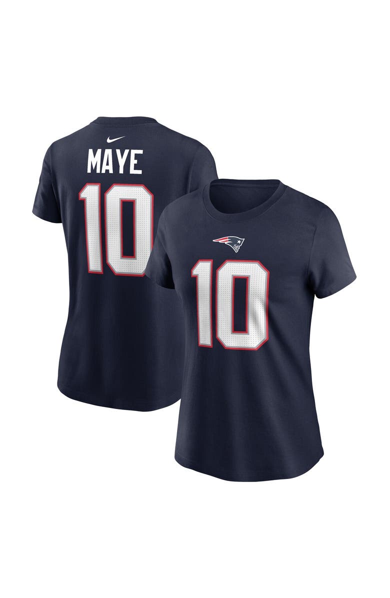 Nike Women's Nike Drake Maye Navy New England Patriots  Name & Number T-Shirt, Main, color, Navy