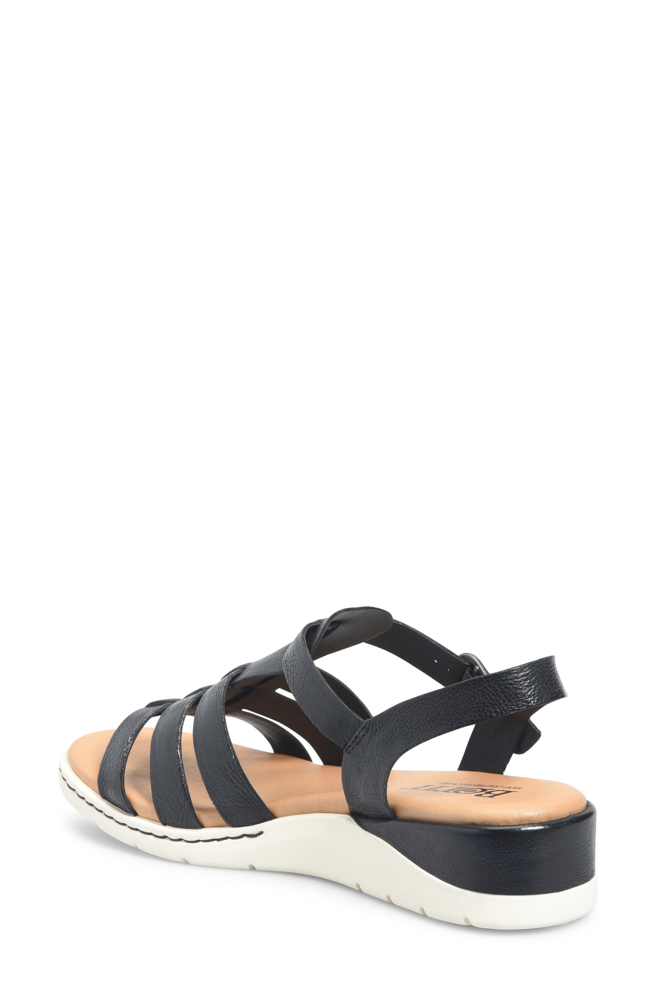 Marni Wedge Sandal, Alternate, color, BLACK LEATHER