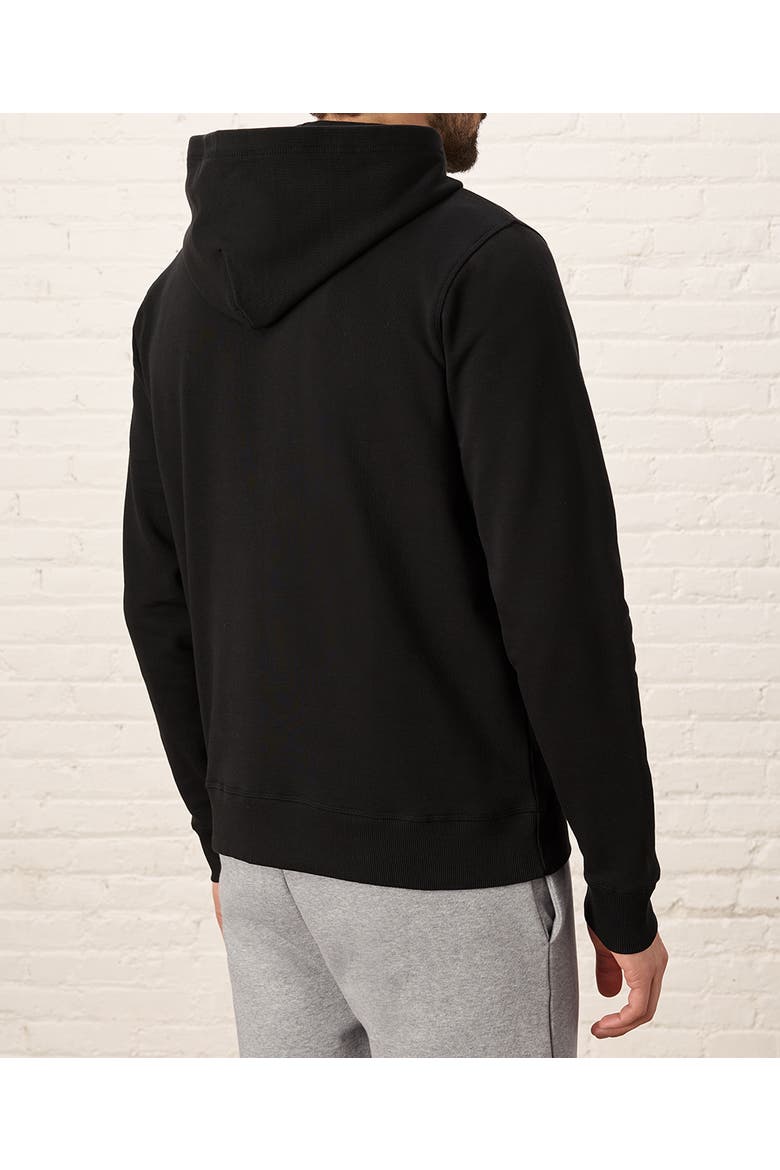Organic Cotton Cloud Brushed Fleece Pullover Hoodie, Alternate, color, Black