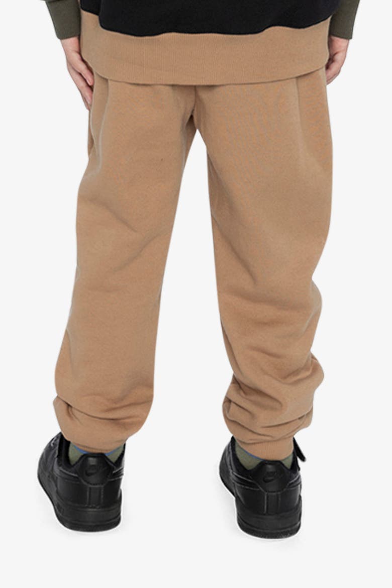 Fleece Drawstring Waist Zippered Pocket Sweatpants, Alternate, color, Brown Tannin