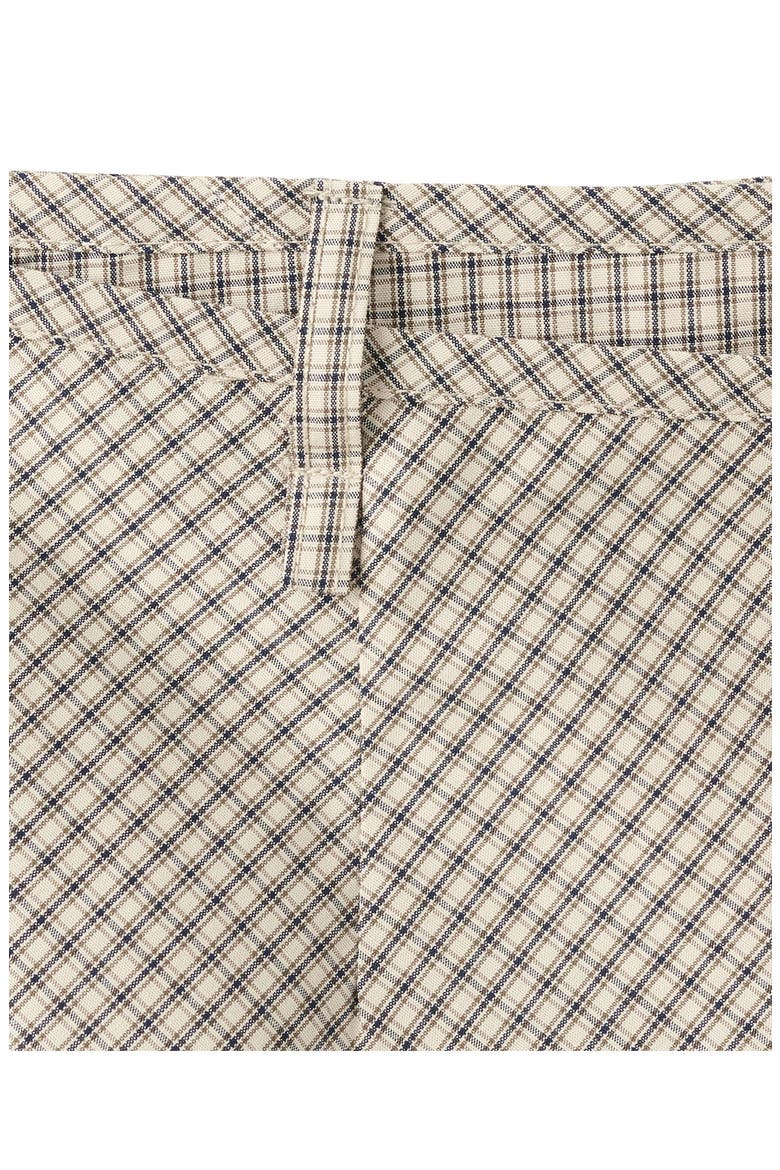 Checkered Tie Waist Skort, Alternate, color, ECRU