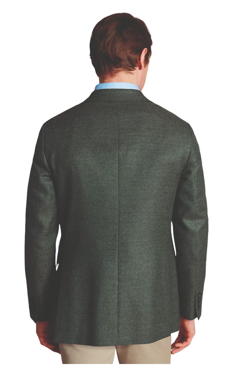 Charles Tyrwhitt Twill Wool Texture Slim Fit Jacket, Alternate, color, Sage Green