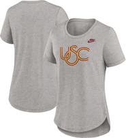 Nike Women's Nike Heather Gray USC Trojans Legacy Tri-Blend T-Shirt