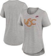 Nike Women's Nike Heather Gray USC Trojans Legacy Tri-Blend T-Shirt
