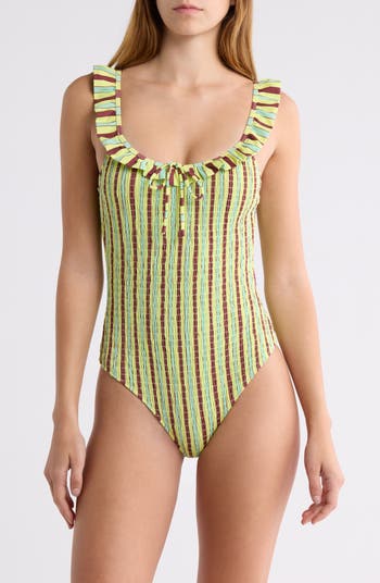 Damson madder ワンピース Damson Madder Women's Tashi One-Piece Swimsuit | $105.00