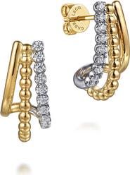 Gabriel & Co. Bujukan Beaded Layered J-Hoop Earrings