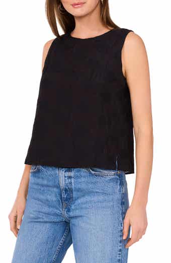 Vince Camuto Textured Gauze Sleeveless Top