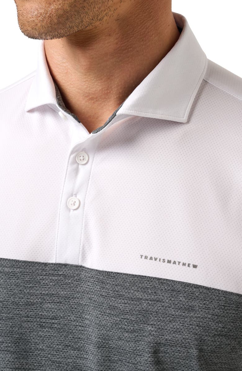 TravisMathew Heater Pro Colorblock Performance Polo, Alternate, color,