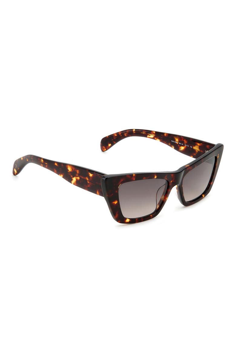 53mm Cat Eye Sunglasses, Alternate, color, HAVANA/ BROWN GRADIENT