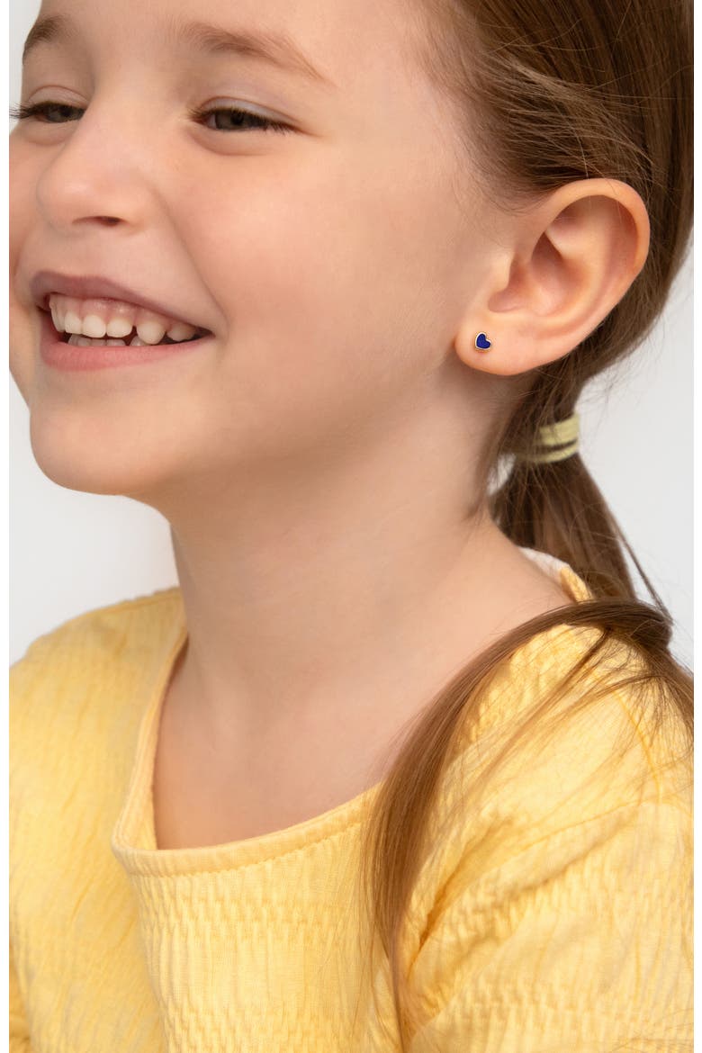 14k Lapis Shaped Earrings, Alternate, color, Purple Heart