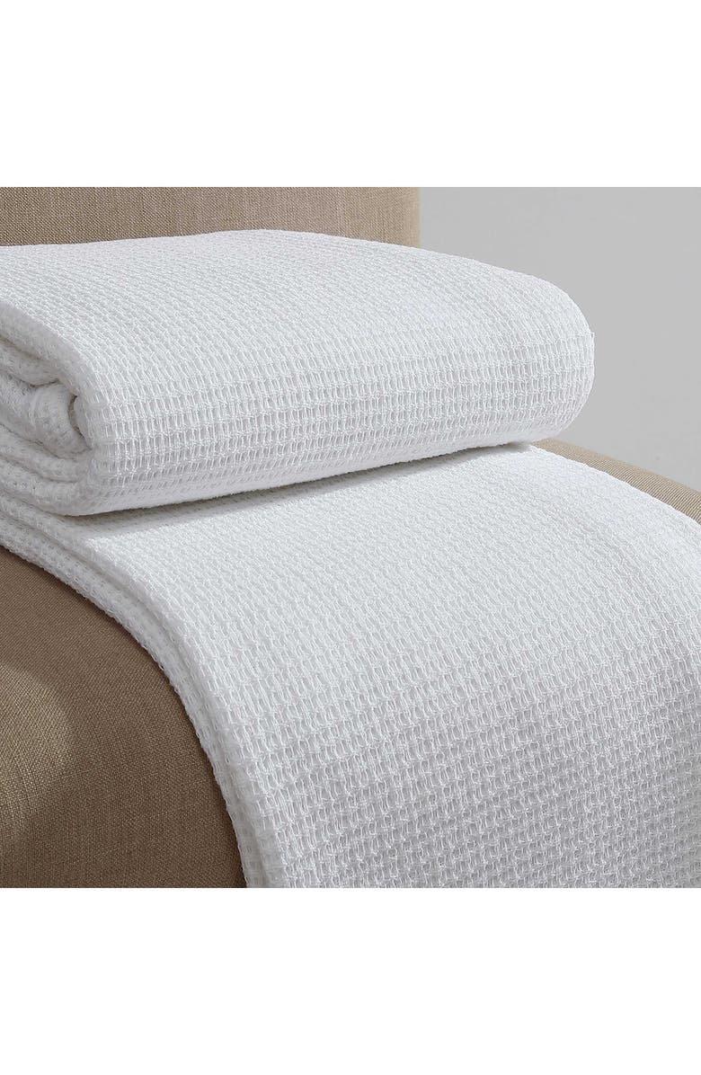 Calvin Klein Honeycomb Cotton Blanket, Alternate, color, White