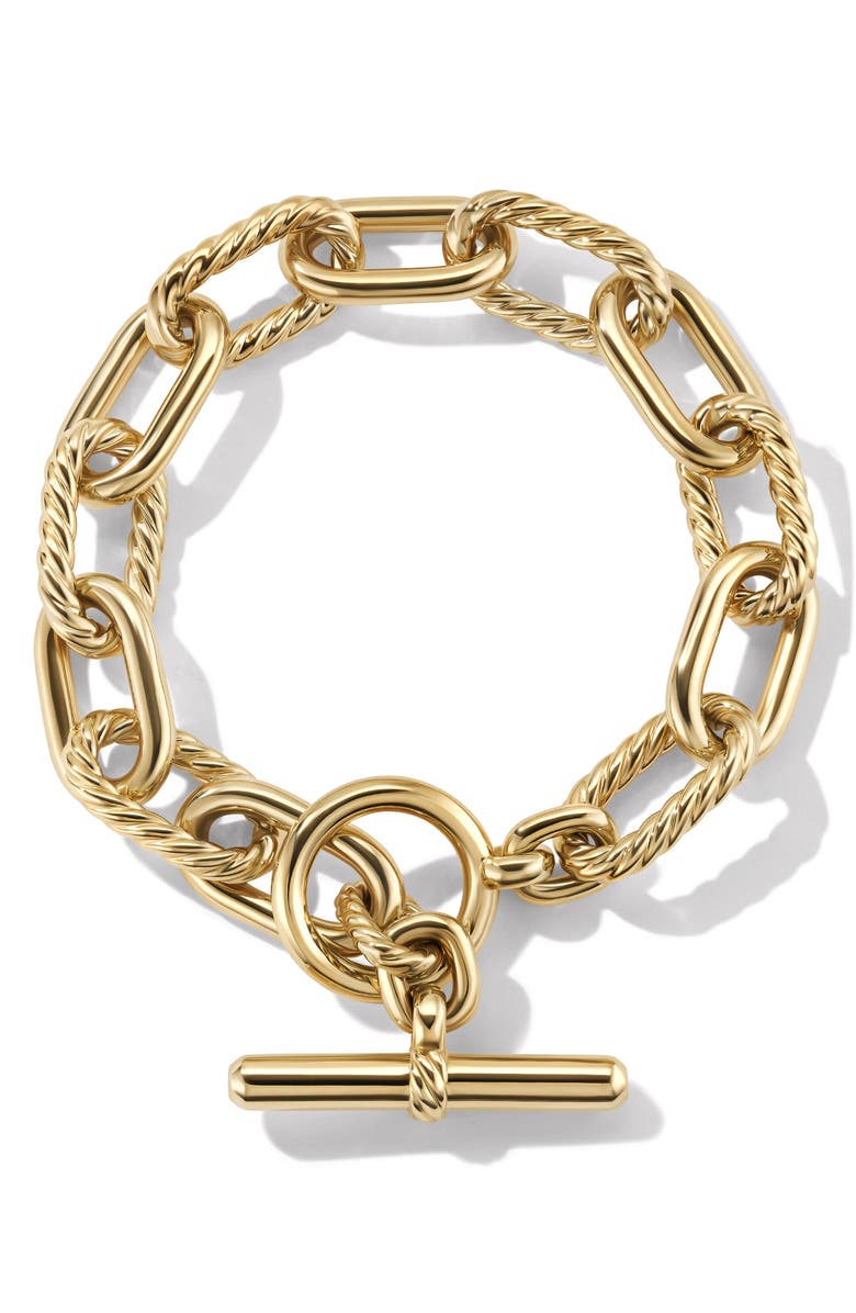 David Yurman Madison<sup>®</sup> 18K Gold Toggle Chain Bracelet, 11mm, Alternate, color, 