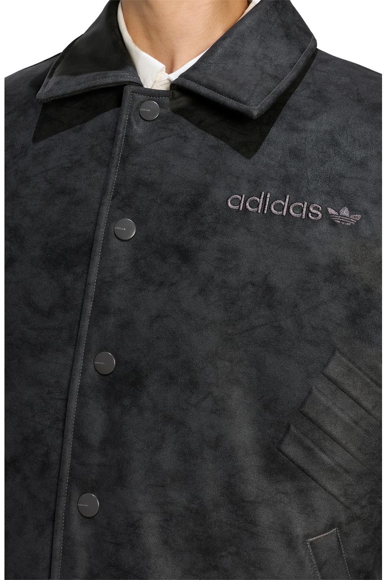 Faux Leather Bomber Jacket, Alternate, color, UTILITY BLACK
