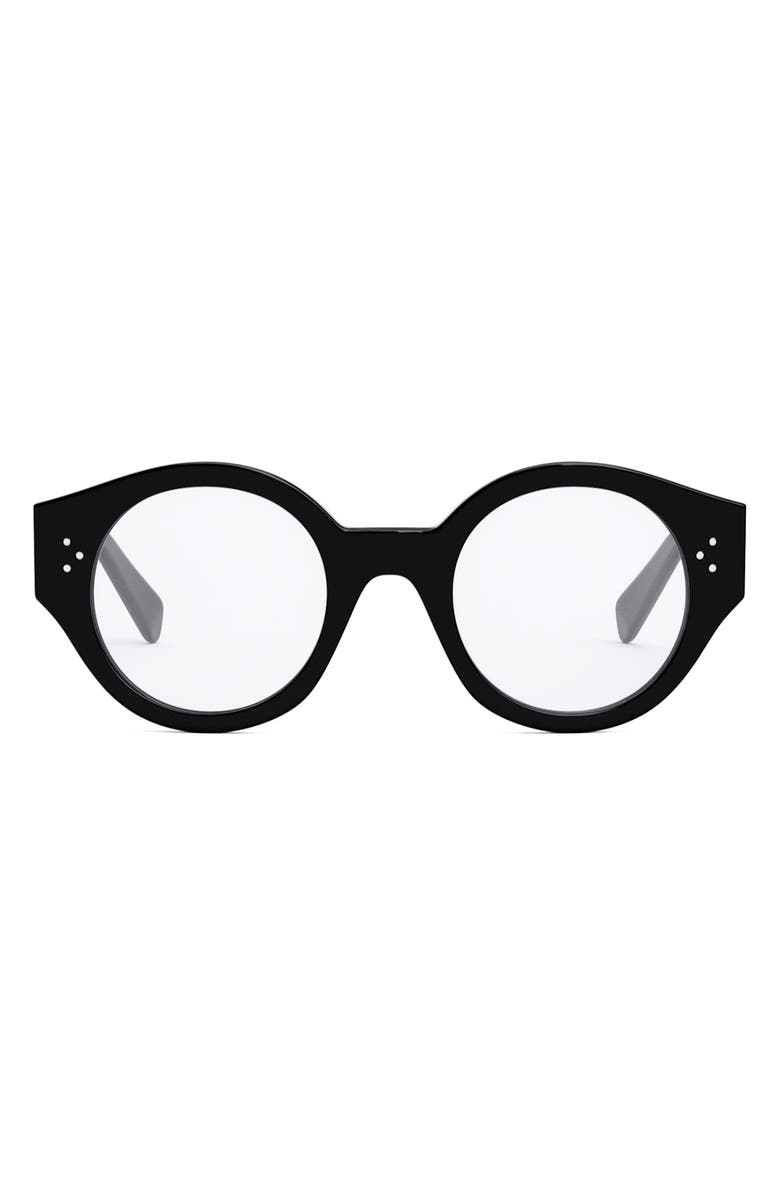 CELINE 48mm Bold Round Optical Glasses, Main, color,