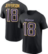 Nike Men's Nike Justin Jefferson Black Minnesota Vikings Carbon Name & Number T-Shirt