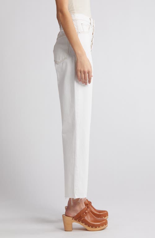 Frame The Pencil Crop High Waist Ankle Slim Straight Leg Jeans In Au Natural Clean