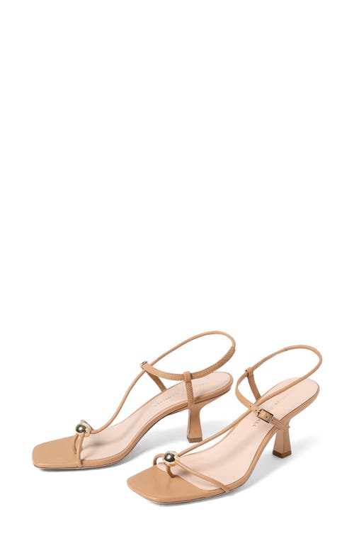Loeffler Randall Triana Strappy Mid Heel Sandals With Ball Dune In Dune