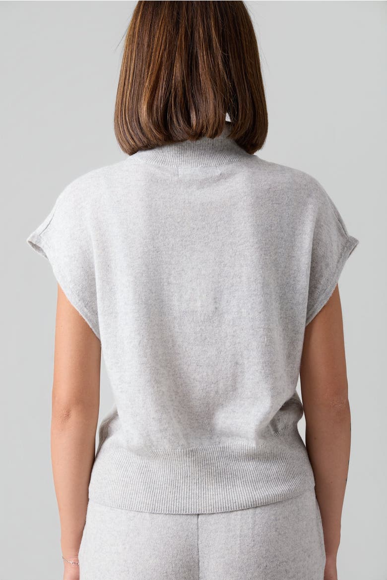 Cashmere Blend Mock Neck Sweater, Alternate, color, Gray