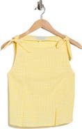 WAYF Gingham Tie Shoulder Tank