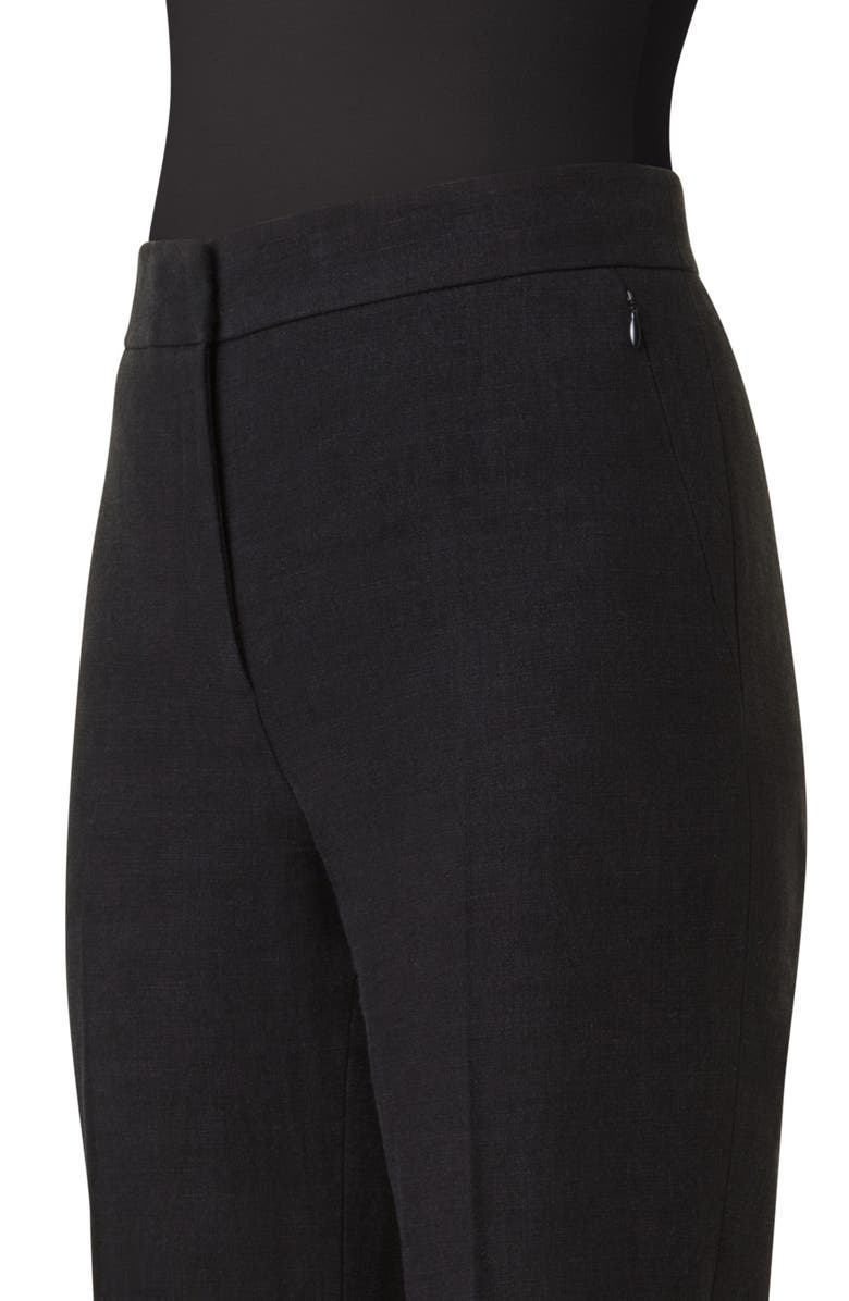 Akris Carl Linen & Wool Blend Pants, Alternate, color, Black