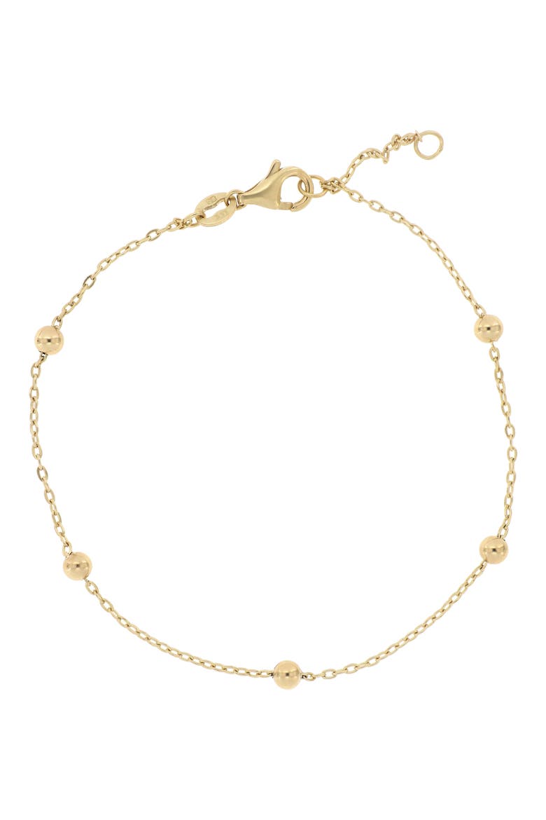 Mykonos 14K Gold Bead Station Bracelet (Nordstrom Exclusive), Main, color, 14K YELLOW GOLD