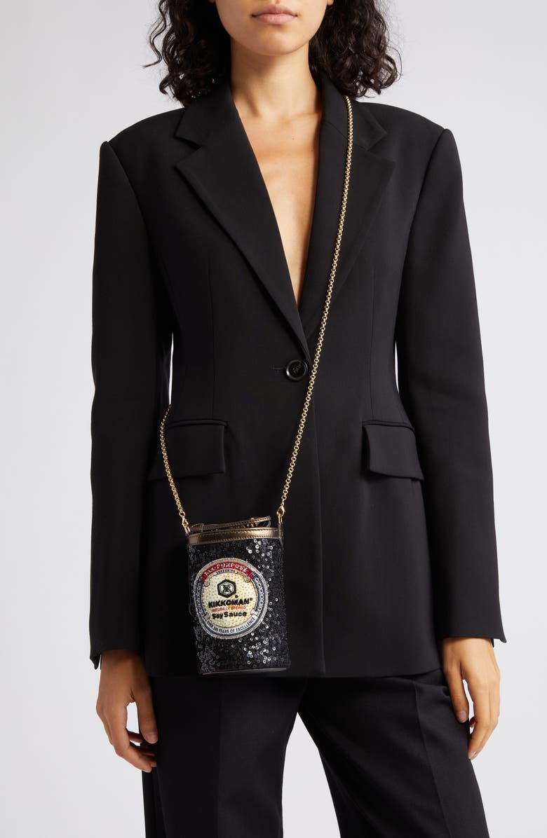 Anya Hindmarch Kikkoman<sup>®</sup> Sequin Recycled Satin Crossbody Bag, Alternate, color,