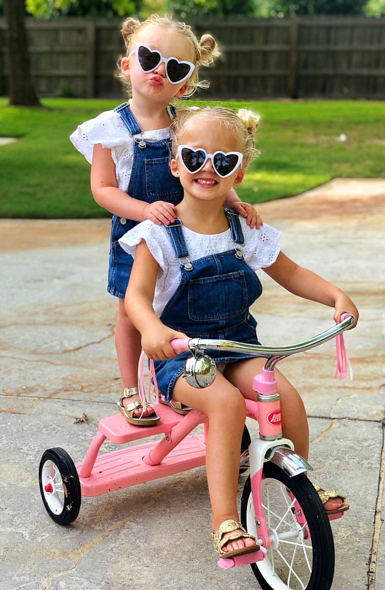 GlamBaby Priscilla 50mm Heart Sunglasses, Alternate, color, White