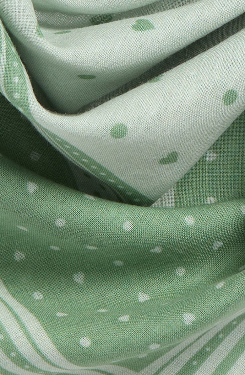 Treasure & Bond Cotton Gauze Bandana, Alternate, color, Vintage Green Hearts