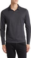 Robert Barakett Adison Long Sleeve Johnny Collar Polo
