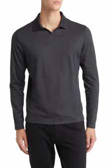 Robert Barakett Adison Long Sleeve Johnny Collar Polo