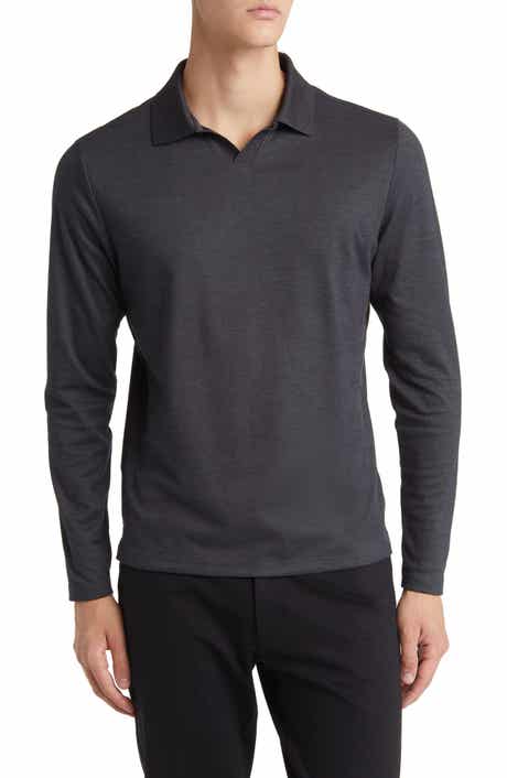 Robert Barakett Adison Long Sleeve Johnny Collar Polo