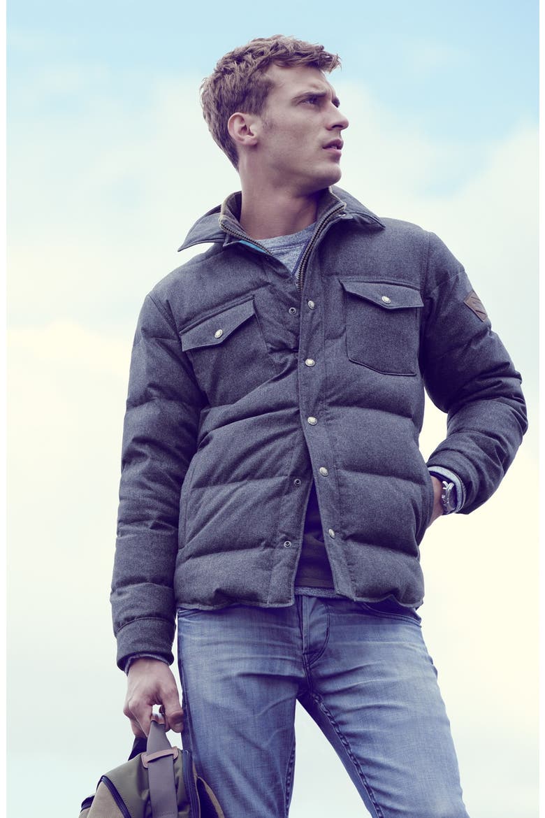'Cook' 550 Fill Power Down Shirt Jacket, Alternate, color, CHARCOAL GREY