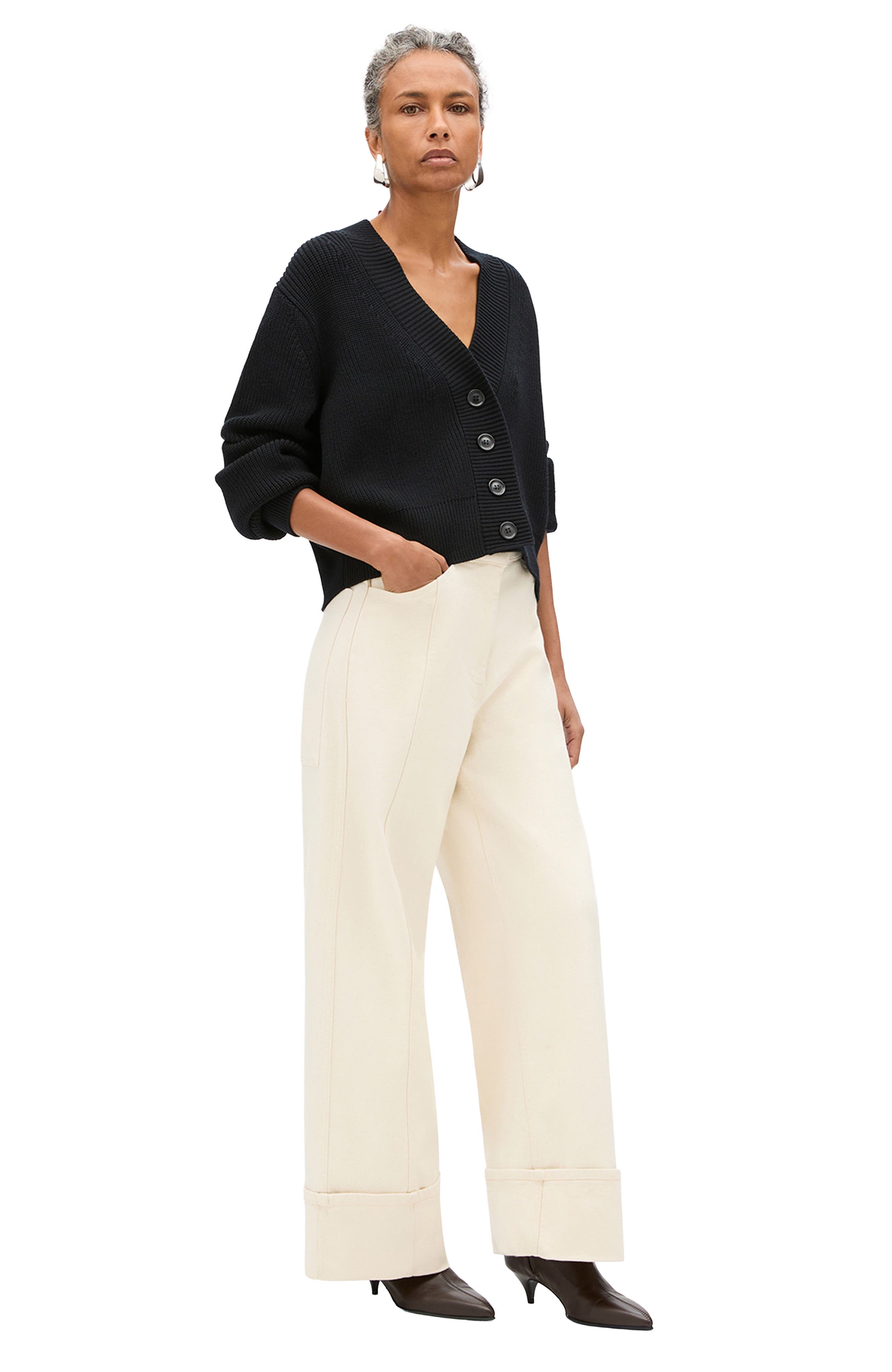 Rib Cropped Cardigan - image 2