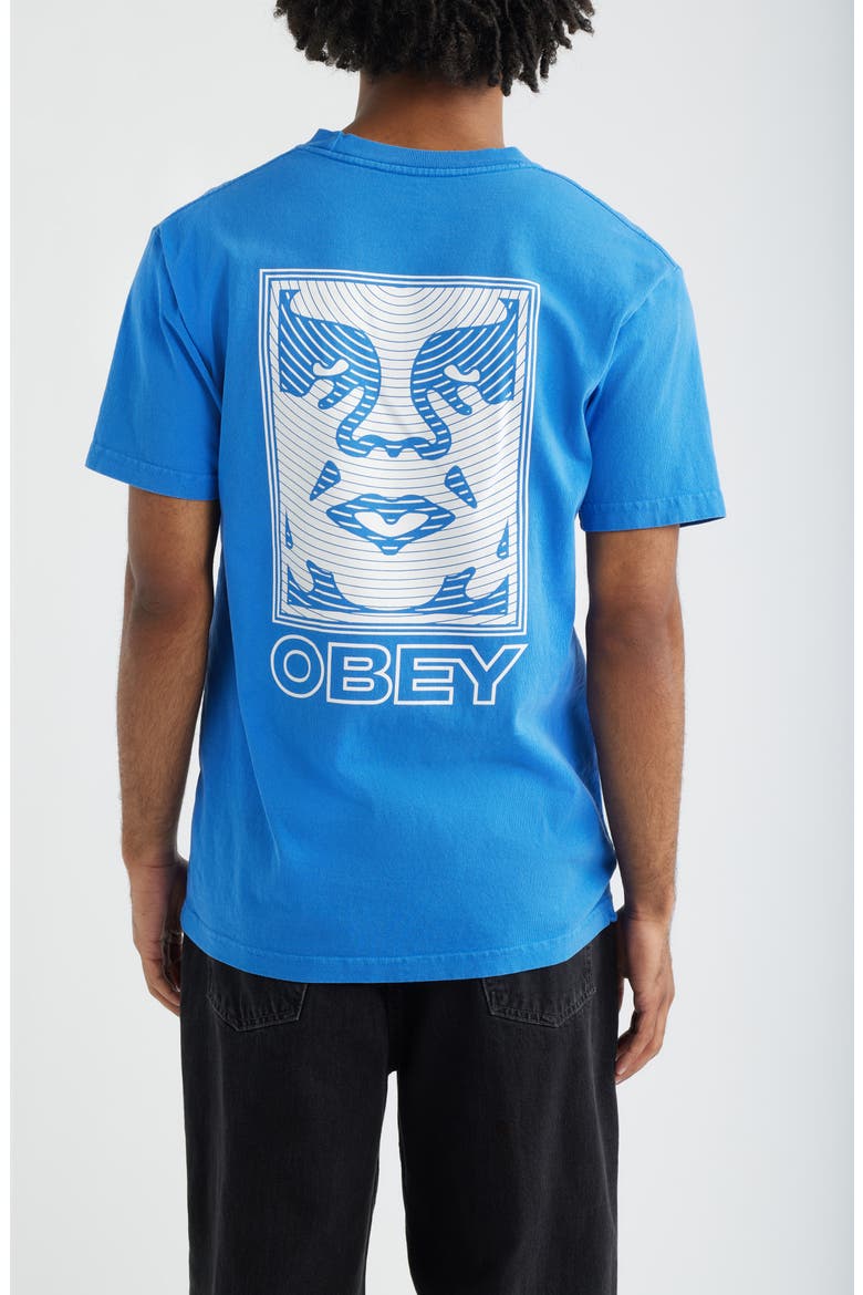 Ripple Graphic T-Shirt, Alternate, color, PIGMENT ELECTRIC INDIGO