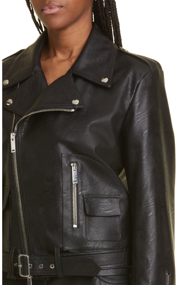 Altermat Faux Leather Moto Jacket, Alternate, color, BLACK