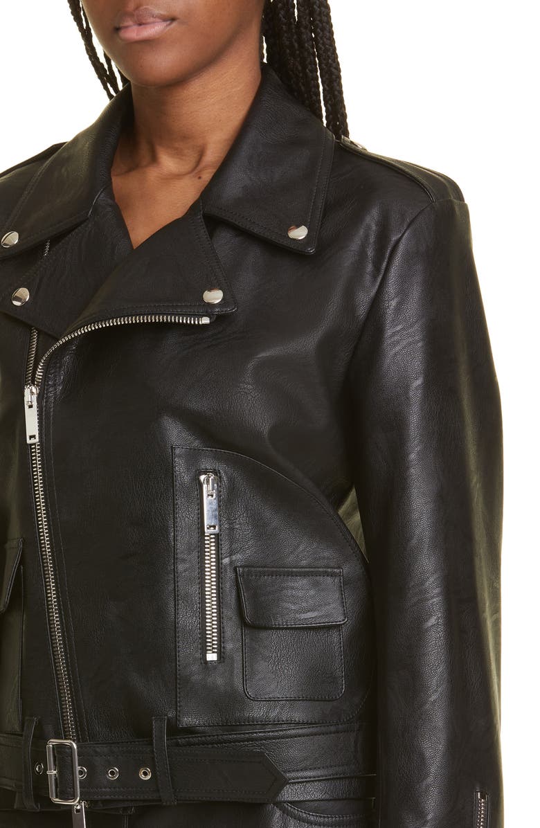 Stella McCartney Altermat Faux Leather Moto Jacket, Alternate, color, 