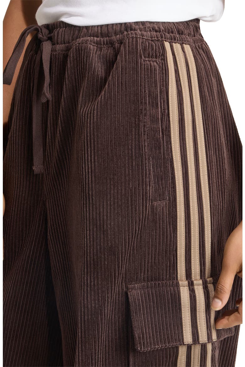 Corduroy 3-Stripes Cargo Pants, Alternate, color, AURORA COFFEE/ KHAKI SIX