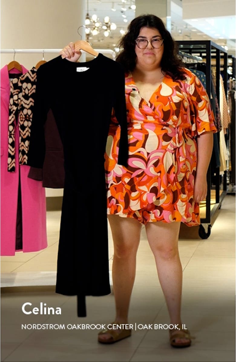 Fit & Flare Sweater Dress, sales video thumbnail