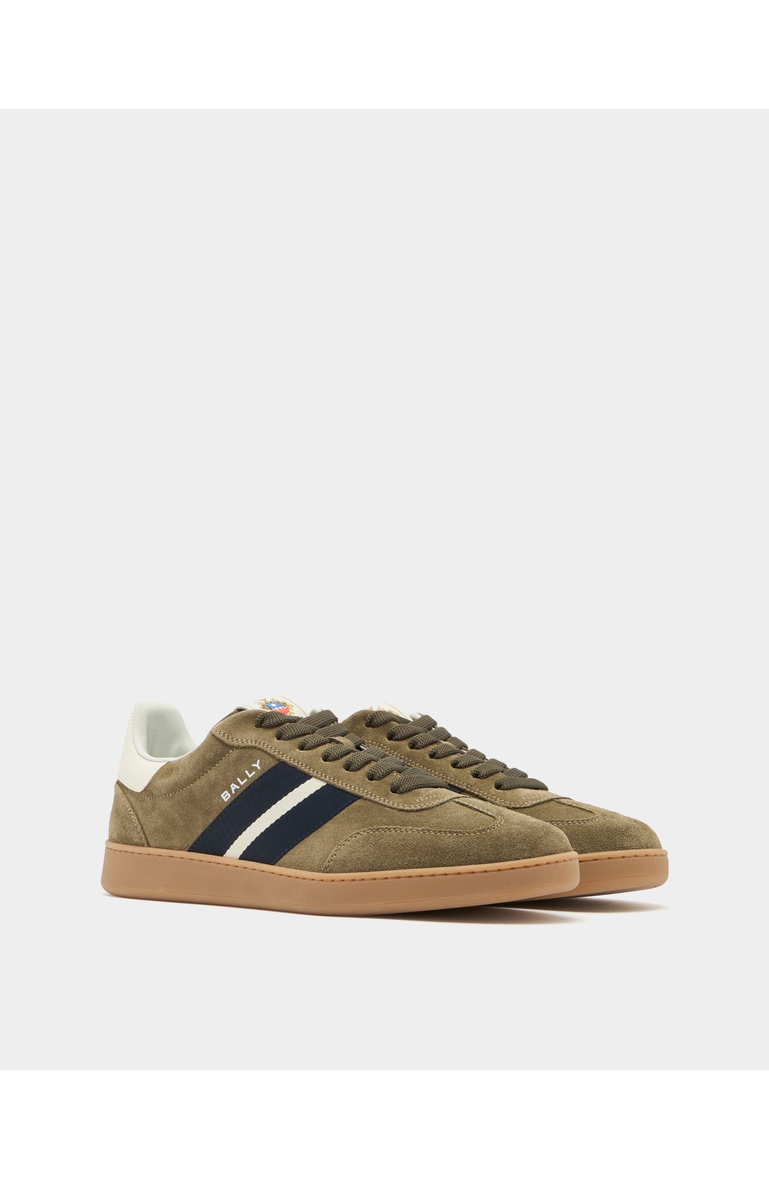 Bally Retro Crest Sneaker in Calf Suede, Alternate, color, 