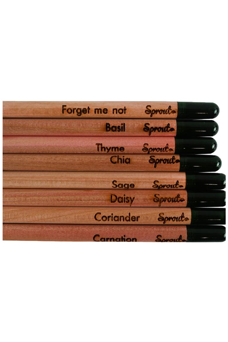 Package Free x Sprout 8-Pack Plantable Pencils, Alternate, color, NATURAL