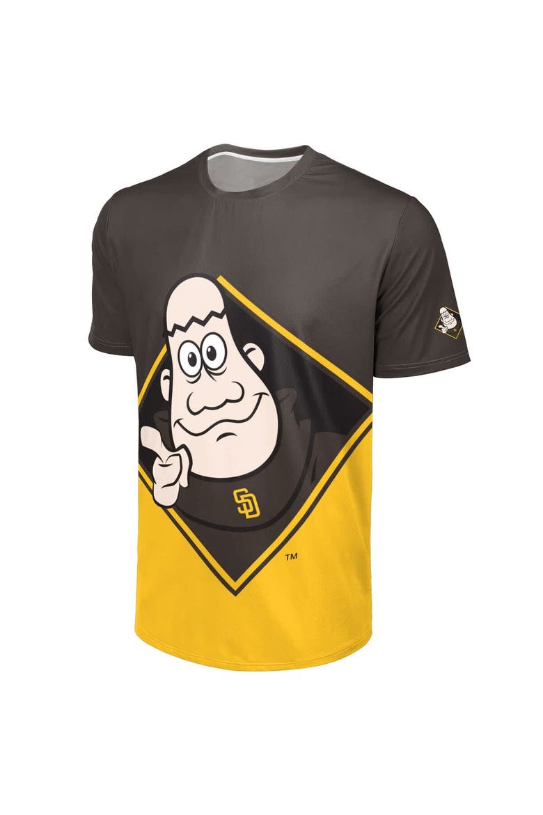 Men's FOCO Brown/Gold San Diego Padres Big Logo Mascot T-Shirt, Alternate, color, Brown