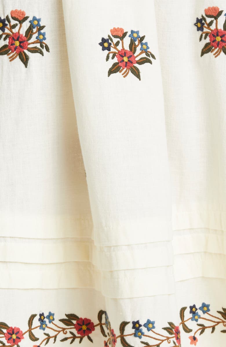 THE GREAT. The Prairieland Floral Embroidered Long Sleeve Midi Dress, Alternate, color, 