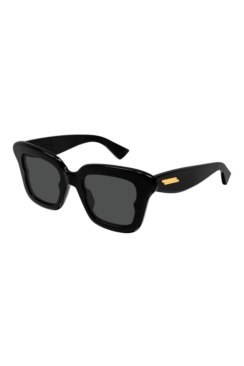 BV1493S 48mm Polarized Gradient Butterfly Sunglasses, Alternate, color, BLACK