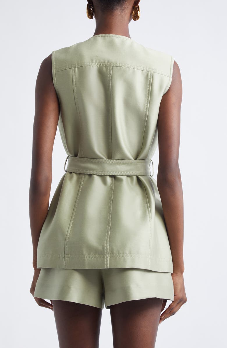 Zimmermann Kindred Spirit Luna Wool & Silk Utility Vest, Alternate, color, Palm